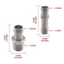 Steel Heater Hose Fittings for Chevrolet Classic Car Engine Cooling System Use