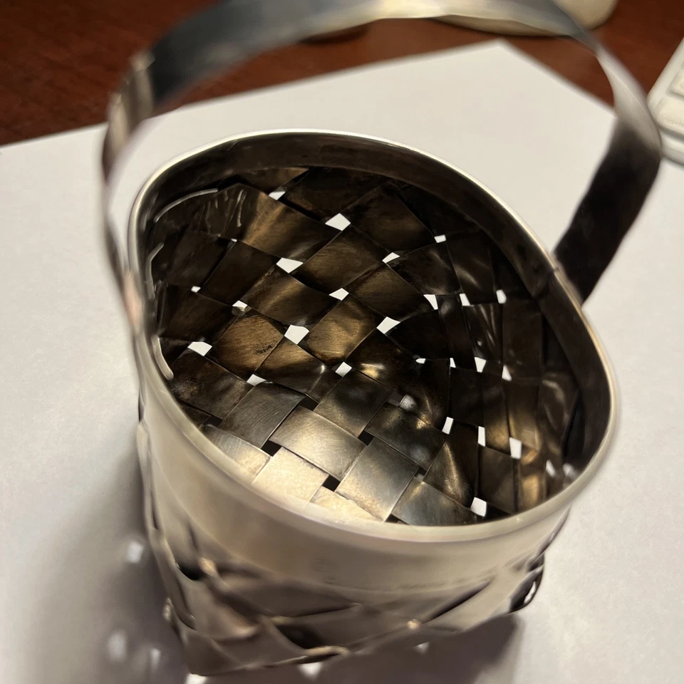 Cesta Cartier MCM hecha a mano de plata de ley aprox. 48 gramos Foto 3 de 4