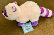 Webkinz Plush Raccutie Pink Purple Raccoon Plush With Sealed Code HM753 Ganz
