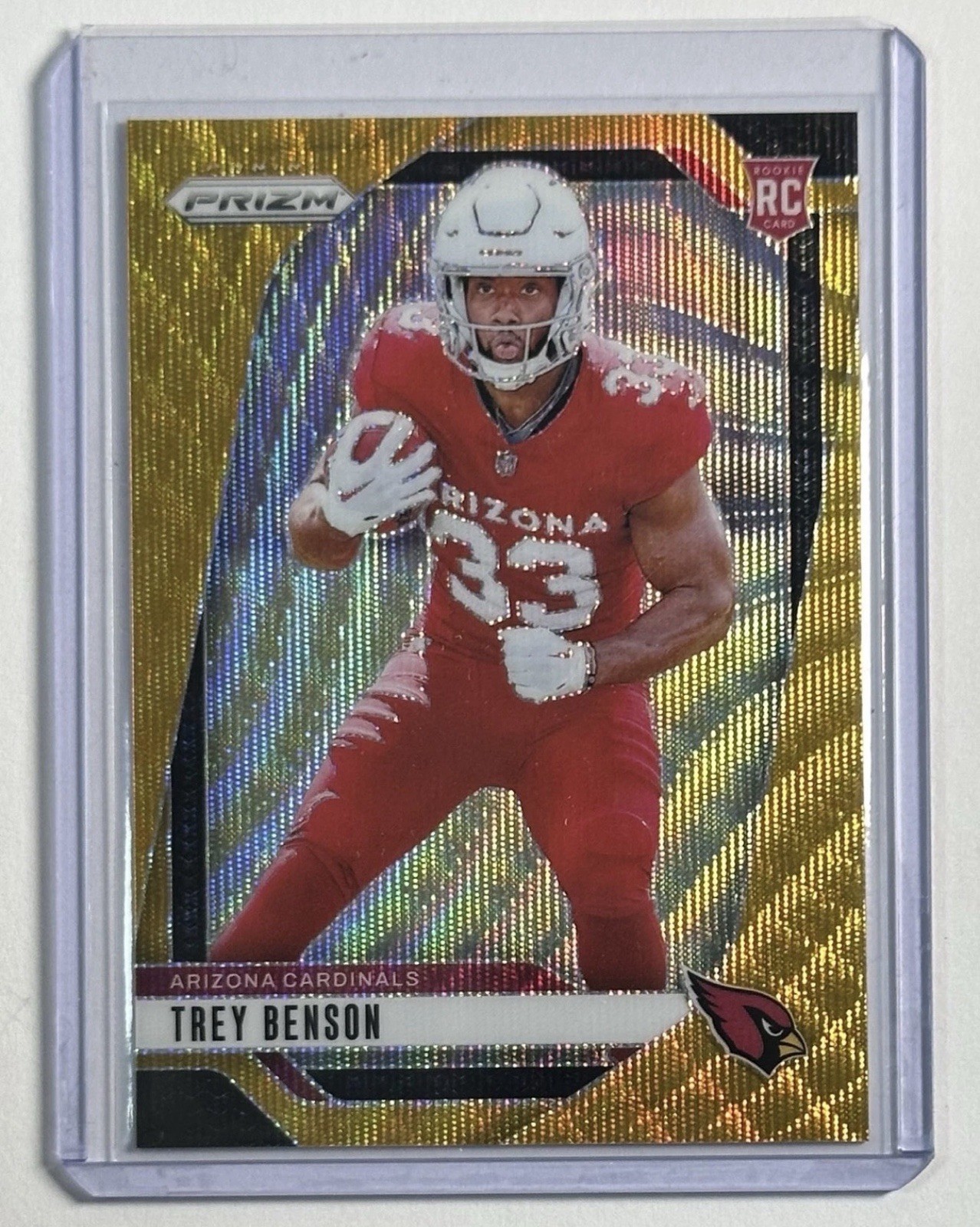 2024 Panini Prizm Gold Wave /10 Trey Benson Rookie RC #392 Cardinals
