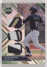 2018 Panini Elite Extra Edition Triple Materials Emerald 3/10 Lucas Erceg hg6