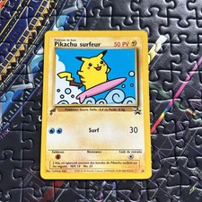 Surfing Pikachu 28 Gold Stamp Black Star Promo PR 2000 World Collection Pokemon