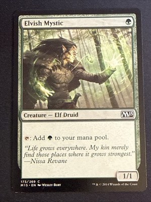 1x Elvish Mystic (173) Core Set 2015 M15 LP MTG Magic the Gathering x1 MKE