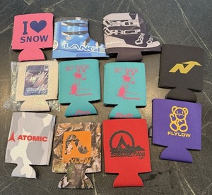 Ski Industry Coozies Lange Boot Saga Atomic Nordica Flylow 686 Lot Of 11