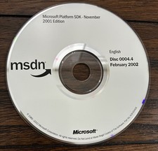 Microsoft MSDN CD - Platform SDK 2001 edition Feb 2002
