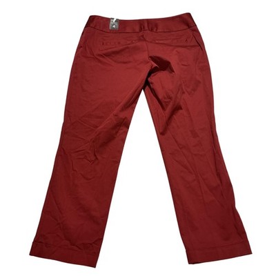 Limited Drew Ankle Pants Womens 4 30x25 Brick Red Low Rise Straight Leg Stretch