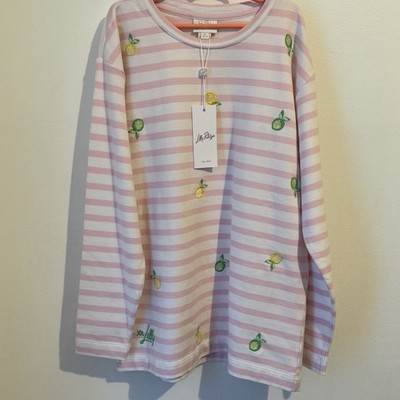 Girls Lilly Pulitzer Mini Ballard Pink Striped Lemon Lime Long Shirt Shirt 