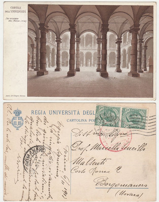 TURIN - REGIA UNIVERSITA' DEGLI STUDI - COURTYARD - TRAVEL 1917 -24251-