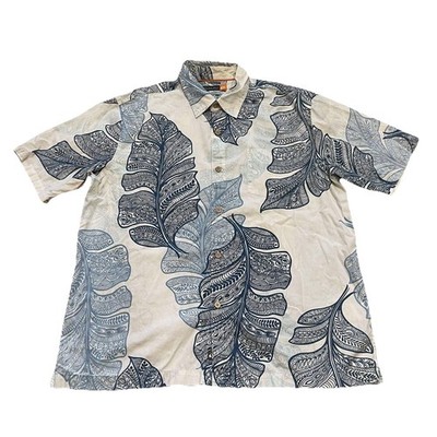 Quicksilver Mens Short Sleeve Button Up Shirt Size L