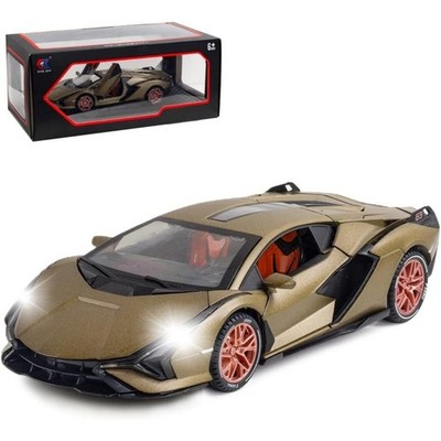1:24 Lamborghini Sian FKP 37 Zinc Alloy Diecast Model Open Doors Toy Gift Green