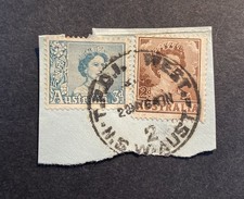 Australia 1959 QEII stamps with interesting "TPDI WEST" cancellation
