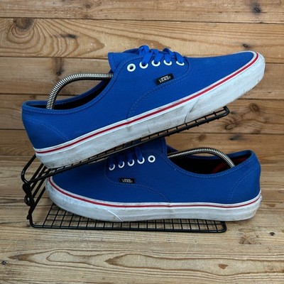 Vans Turnschuhe Herren Größe UK 12 authentisch blau weiß Canvas Skater Surfer Schuhe