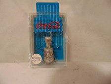 NOS Genuine Pewter 1995 The Coca Cola Co. Glass of Coke w/Straw Thimble w/box