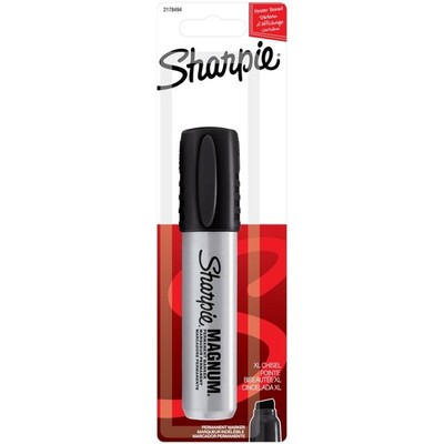 Sharpie Pro Magnum Metal Permanent Marker Chisel Tip Black Quick-Drying Ink