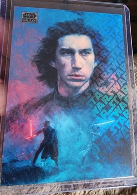 Topps Star Wars Galaxy The Duel Kylo Ren vs Rey Serial Numbered Card #3 64/77