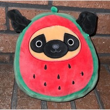 Juguete de peluche Squishmallow 8" Pug perro sandía animal de peluche Kellytoy
