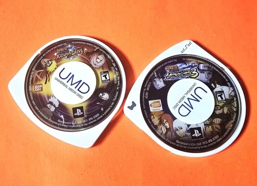 Naruto Shippuden Ultimate Ninja Heroes 3 Kizuna Drive PlayStation PSP 2-game lot