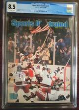 USA Olympic Gold Medal Hockey Team  CGC 8.5  March 3, 1980 Newsstand Issue