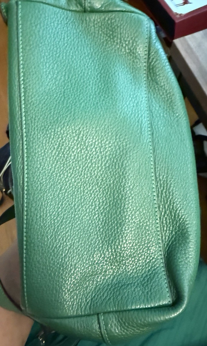Coach Green Pebbled Backpack with Tassel Accent and Inner  display picture 2