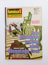Rarit&auml;t - Pabel Kriminal Roman (1970er) Krimi  - Kommissar X Nr. 775 / Z2-