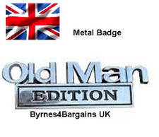 Car Badge Decal Sticker Emblem 3D Old Man Edition Metal Chrome/Black Styling
