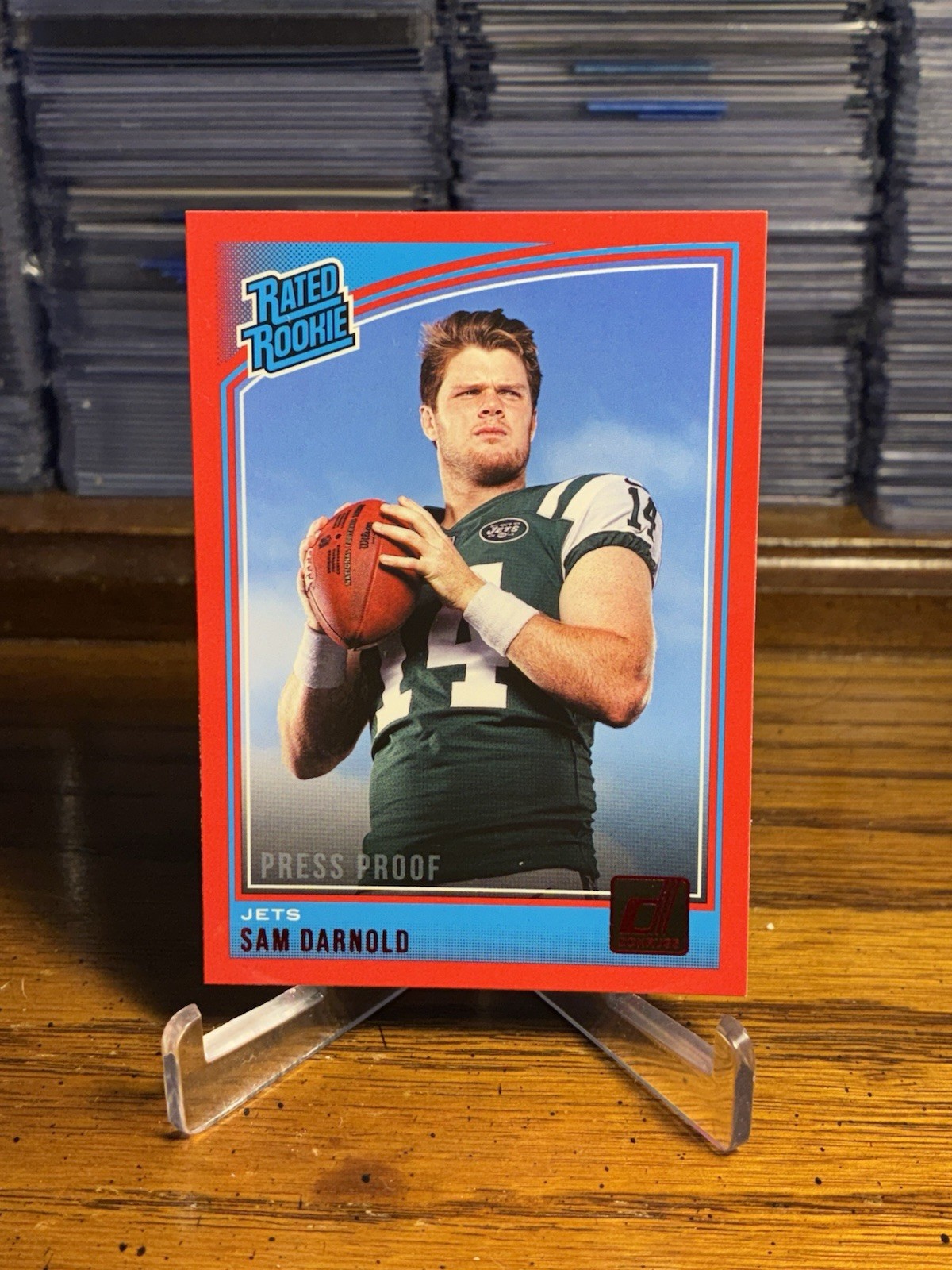 Sam Darnold 2018 Panini Donruss Rated Rookie Press Proof Red #301 Seahawks RC🔥