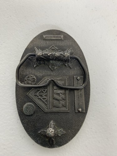 Vintage 1977 KISS Army Belt Buckle Pewter Rock Band Aucoin IMC USA - Picture 5 of 7