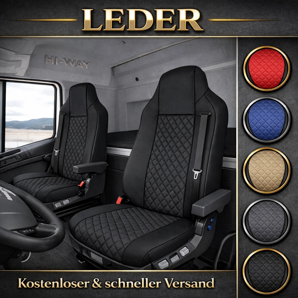Housses de siège 1+1 pour Iveco Hi-Way 2009+ housses protectrices premium - Photo 1/1