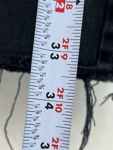 Free People Denim Jeans Women’s Sz 26R Black 5 Pocket Wide Leg Raw Hem - Picture 6 of 11