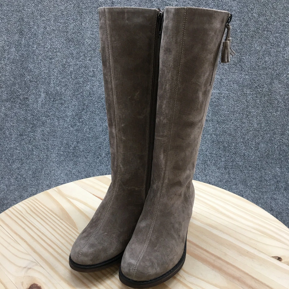 Botas Propet para mujer 6 M (B) Rider altas montar beige cuero bloque cremallera WFX215S Foto 3 de 4