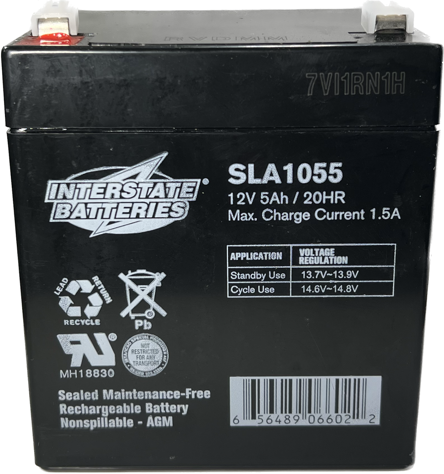Leoch DJW124.5 Replacement Battery by INTERSTATE BATTERIES 12V 5AH