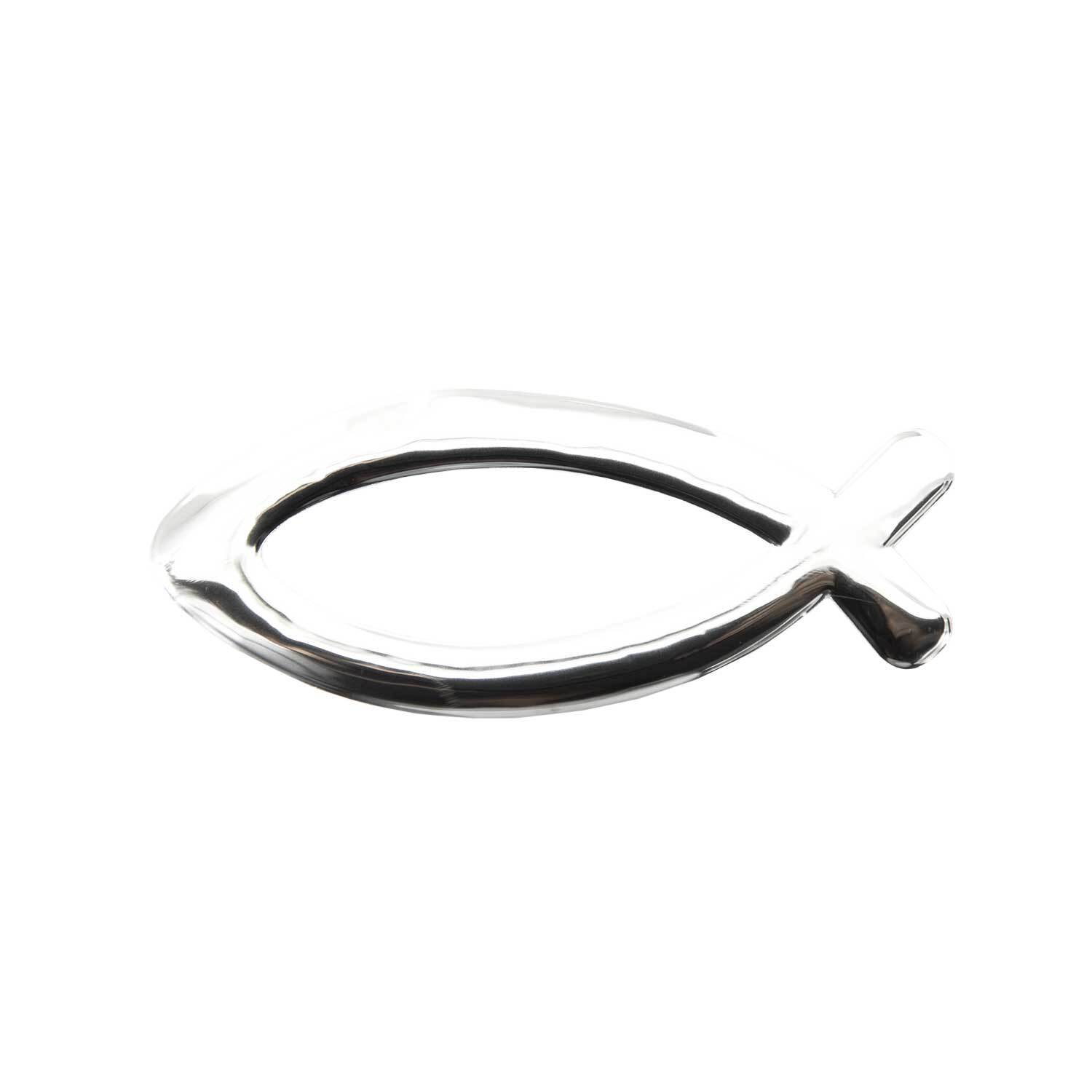 Fisch Aufkleber Sticker Emblem Christlich für Auto Wohnung Türen Deko Silber