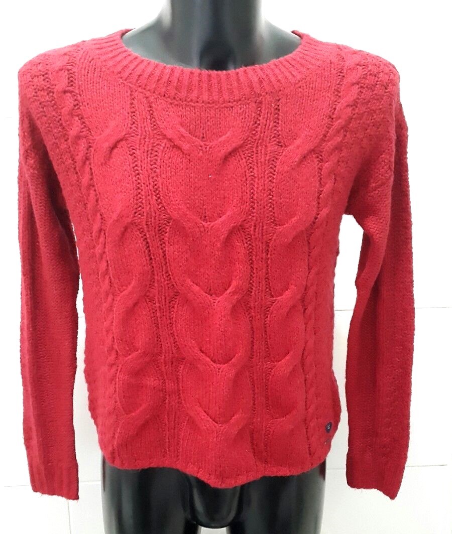 Hollister Cable Knit Jumper Red - S for 