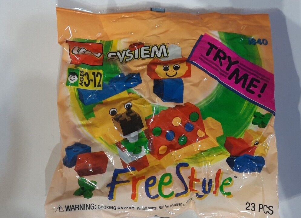 LEGO System 1840 Freestyle Bag 23 Piece Set Sealed NOS 