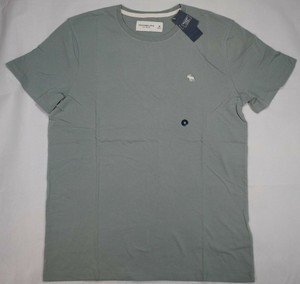 New Abercrombie Fitch Small Moose Icon Crew Tee T Shirt Light Blue M Authentic Ebay