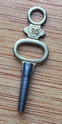 Nos New Schlüssel Key Chiave 30472-D Numero 10 Seil Pocket Uhren Tasche