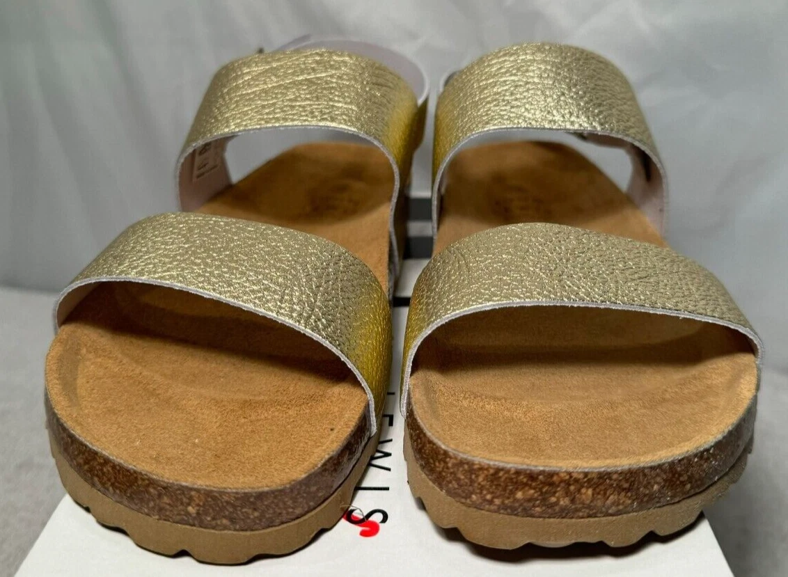John Lewis Womens UK 5 / 38 Gold Leather Ankle Strap Footbed Sandals
Opens in a new window or tab