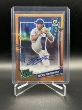 2023 DONRUSS OPTIC RICKY TIEDEMANN ROOKIE AUTO ORANGE SP #/85 TORONTO BLUE JAYS