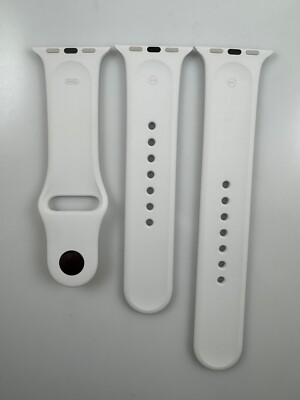 Original Apple Watch Sport Band 38MM 40MM 41MM BLACK Ceramic Pin 2nd Gen White