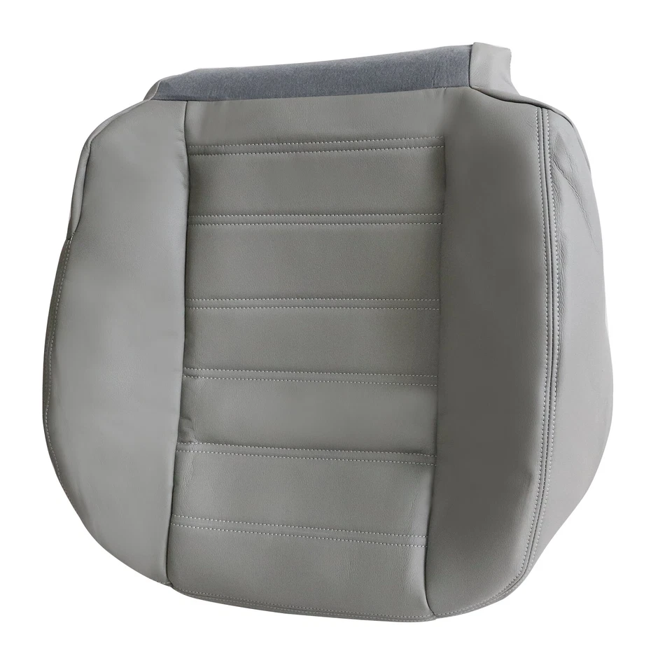For 2003-2007 Hummer H2 Driver & Passenger Side Bottom Leather Seat Cover Gray - Image 3 of 4