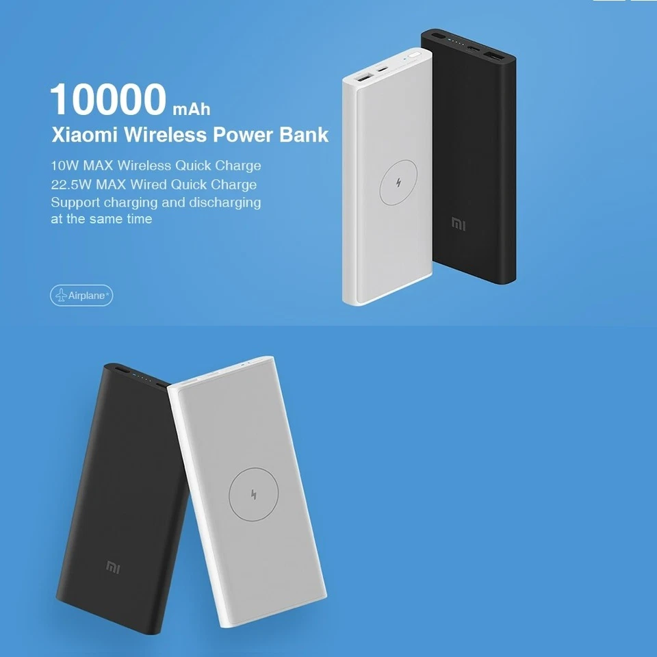 Xiaomi Wireless Fast Power Bank Charger 10000mAh For iPhone Samsung Android Mi - Image 2 of 4