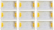 9 x Appleby SB631 Dry Lining "Fast Fix" Boxes Double 2 Gang 47mm Deep