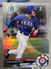 Christopher Seise 2017 Bowman Draft Chrome Refractor 1st #BDC-74 Texas Rangers 