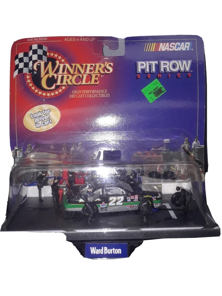 Ward Burton Winner's Circle #22 Pit Row Series 1999 escena de auto y tripulación 1/64 Foto 4 de 4