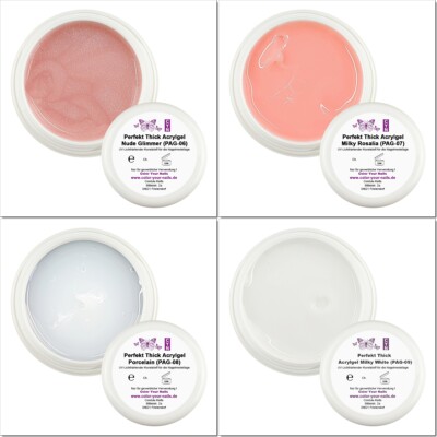 Acrylgel Thick Nude Glimmer, Milky Milk, Porcelain, Milky Rosalia. EXTRA FEST