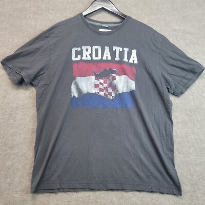 Vintage S. Oliver T-Shirt Croatia Fashion Country Flag Size XLarge 