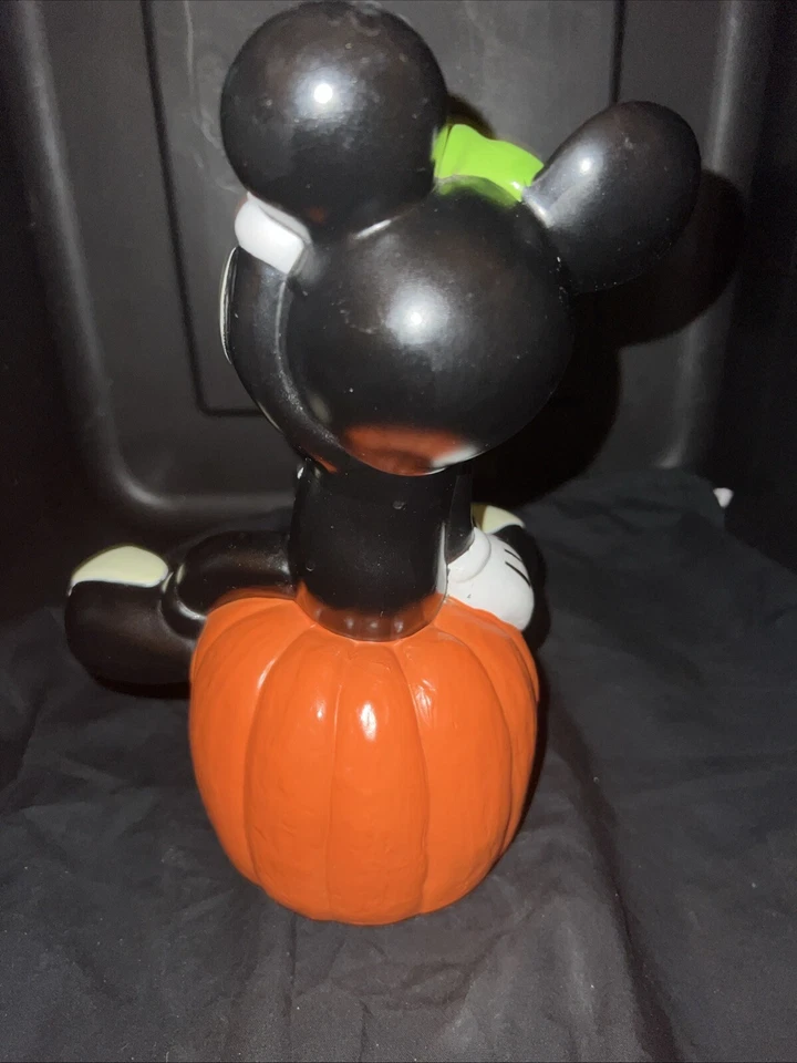 1999 Disney Mickey Mouse Skeleton Costume Light Up Pumpkin Halloween Decoration - Изображение 2 из 2