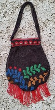 Antique hand beaded purse. About 1910. Arts  Crafts Style. Intricate 