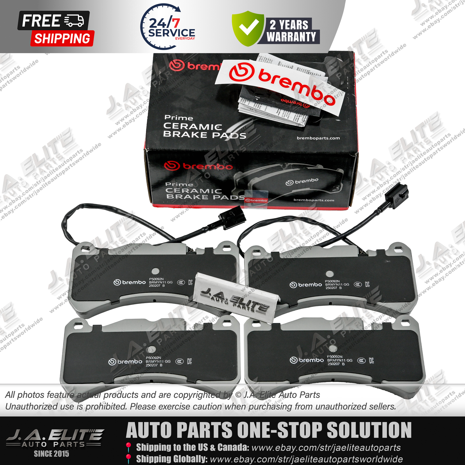 Genuine Brembo Front Brake Pads for Maserati Quattroporte GC GT 4.7L, 673010328