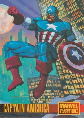 CAPTAIN AMERICA: 1995 MARVEL VERSUS DC PROMO CARD